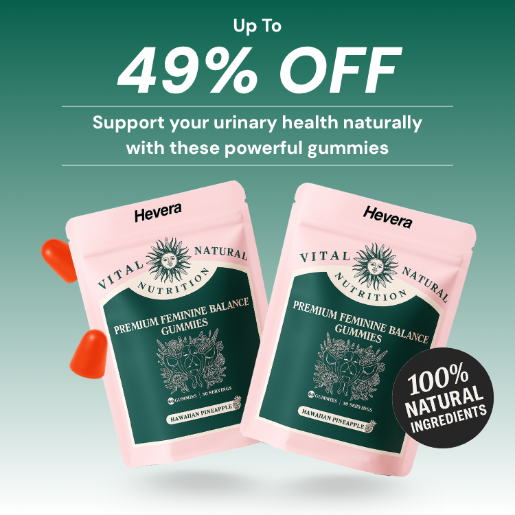 Hevera Feminine Balance Gummies - Fewer UTI’s in 60 days or get your money back