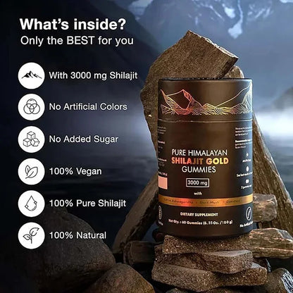 Golden Shilajit Gummies (60 Pack)